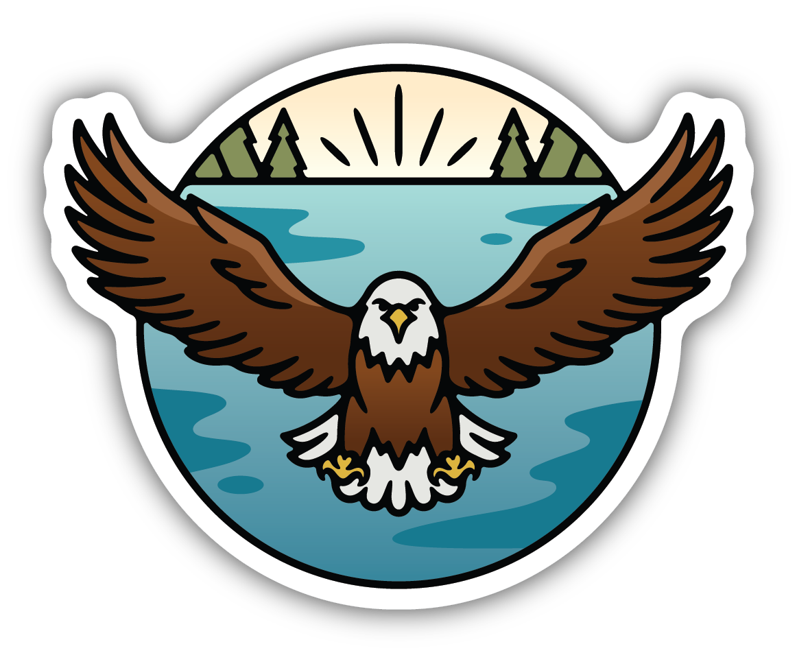 Eagle Circle Sticker