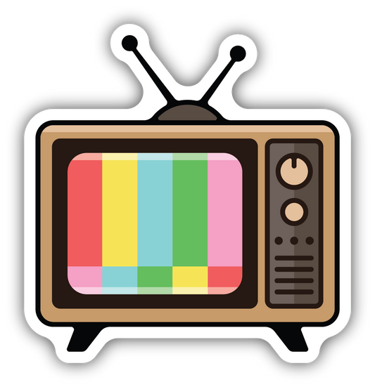 Retro TV Sticker