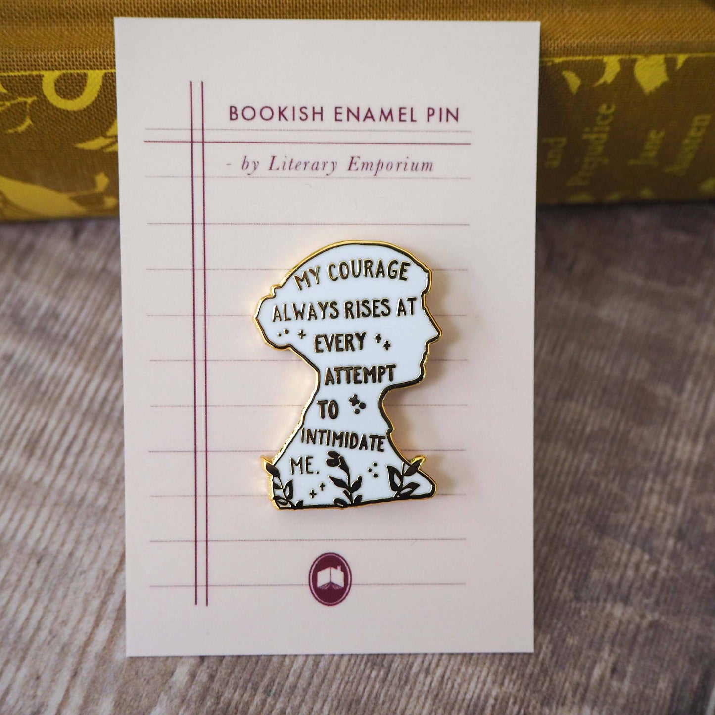 LiteraryEmporium - Pride & Prejudice Jane Austen Book Lover Enamel Pin Badge