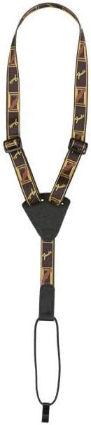 Fender monogrammed black/yellow/brown mono ukelele strap