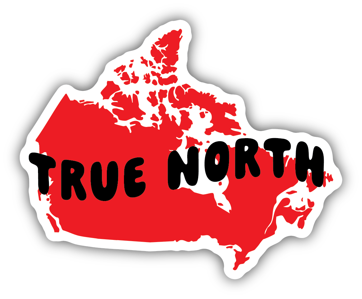 True North Canada Shape Sticker