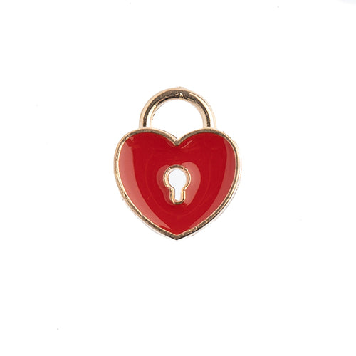 Sweet & Petite Charms 11x13mm Heart Locket red 10pcs