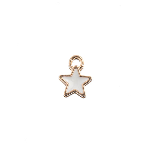 Sweet & Petite Charms 7x9mm Tiny Star White 10pcs