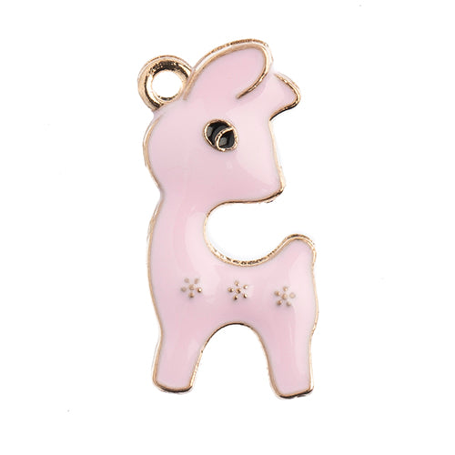 Sweet & Petite Charms 24x11mm Deer Pink 8pcs