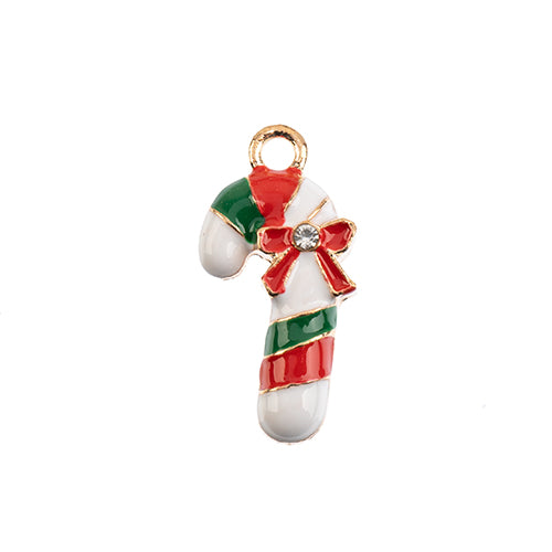 Sweet & Petite Holiday Charms 22x11mm Candy Cane 8pcs