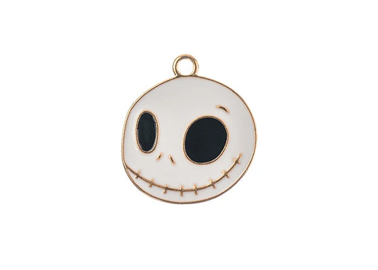 Sweet & Petite Halloween Charms 21x20mm Ghost Happy Face 8pc