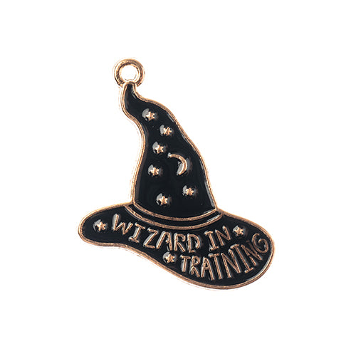 Sweet & Petite Halloween Charms 31x24mm Wizard Hat 6pcs
