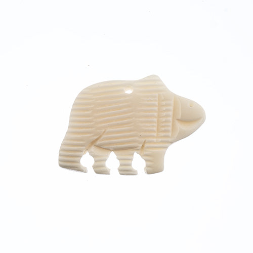 Bone Walking Bear Pendant 5pcs 1.25in White finish worked on