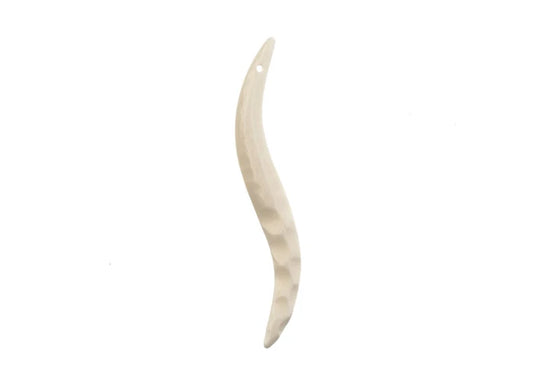 Bone Tree Branch Pendant 3pcs 2.56x0.59in Beige work on bone