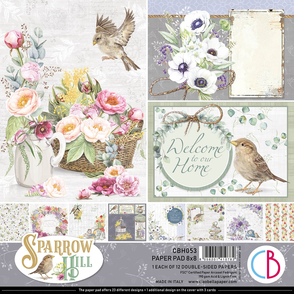 Ciao Bella : Sparrow Hill Paper Pad 8x8"