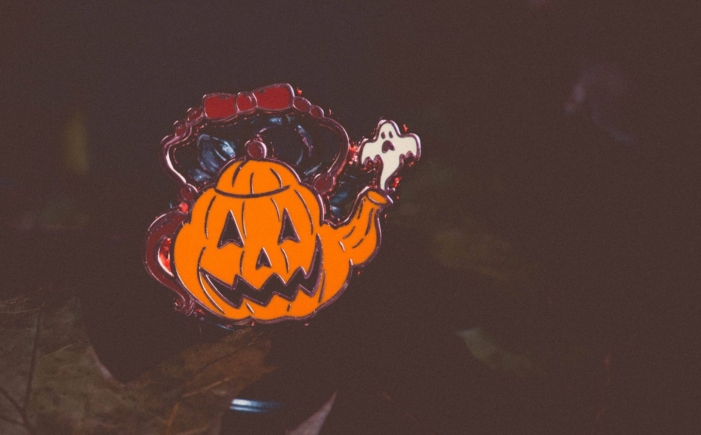 The Pickety Witch - Jack-o-Lantern Teapot - Enamel Pin