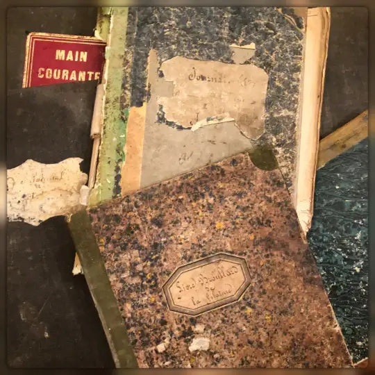 Original French Journal Ledger Papges 1800's to 1900
