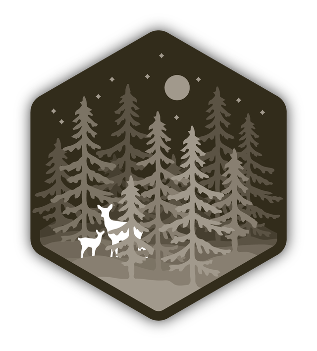 Deer In Forest Sticker