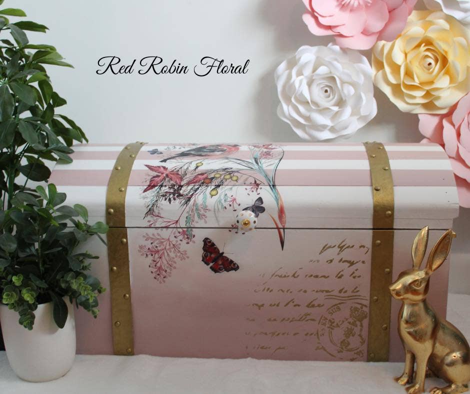 Hokus Pokus Decor Transfer Oiseau Rose