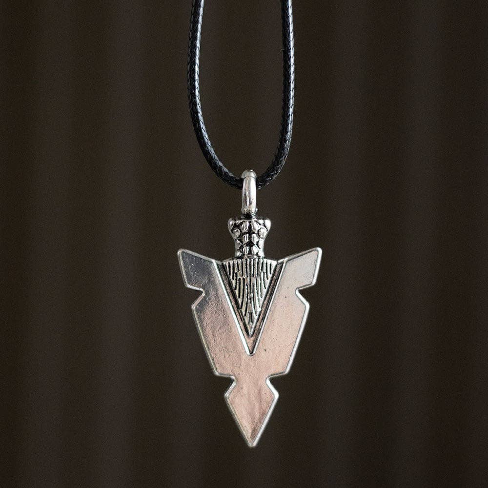 Something Different Wholesale Arrowhead of Strength Viking Cord Necklace