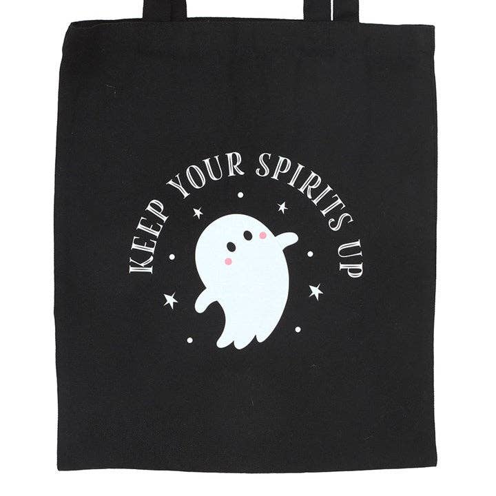 Something Different Wholesale Keep Your Spirits Up Halloween Ghost Polycotton Tote Bag