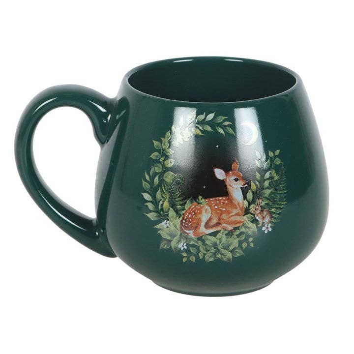 Something Different Wholesale Green Fawn Rounded Mug