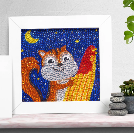 Squirrel DIY Diamond Painiting Kid's Kit