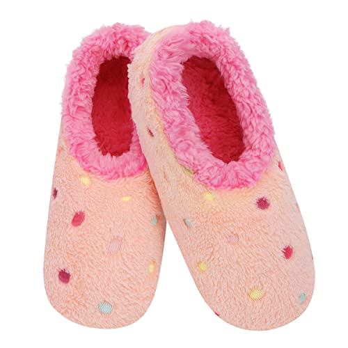 Snoozies! - Lotsa Dots Pink Slippers - Size Variety