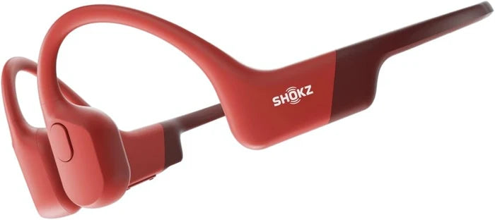 Shokz OpenRun Bluetooth Headset with Mic Bone Conduction, Red (EA1)