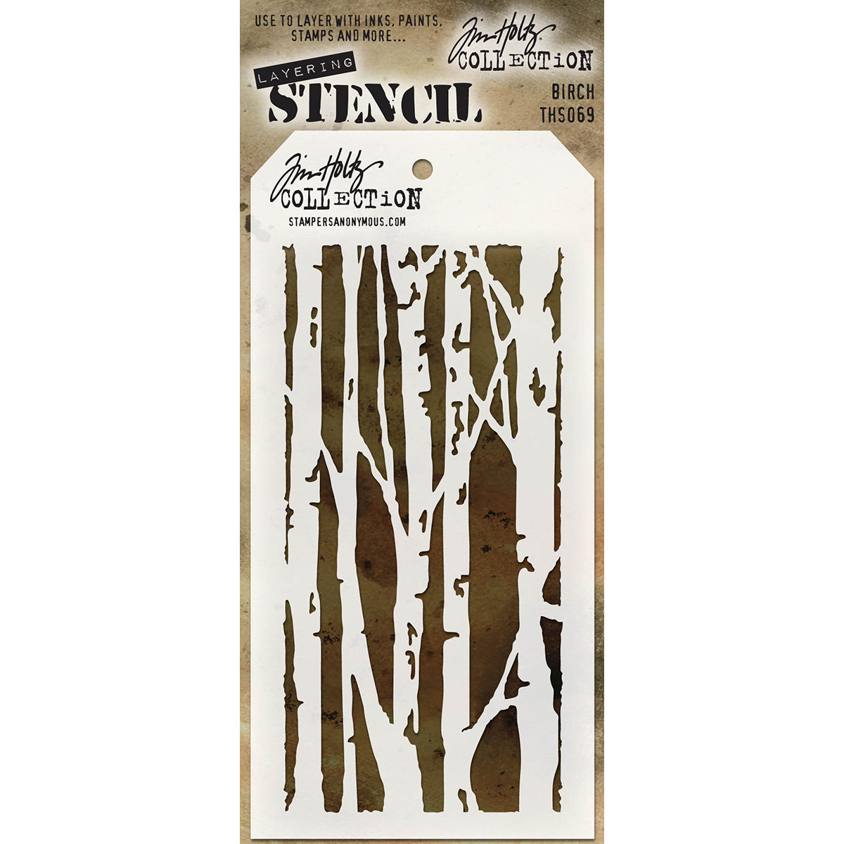 Stampers Anonymous & Tim Holtz : Layering Stencils - Birch