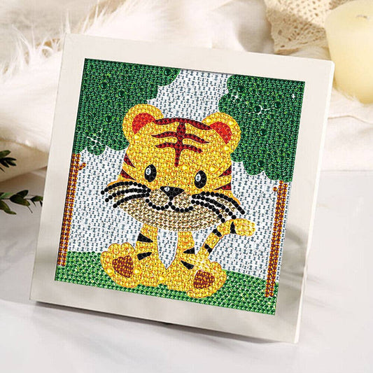 Crystal Tiger Daiamond Painting Kid's Kit