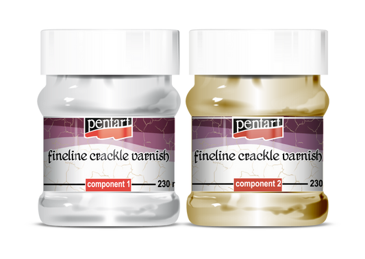 Pentart Fineline Crackle Varnish 2 Component 230 ml