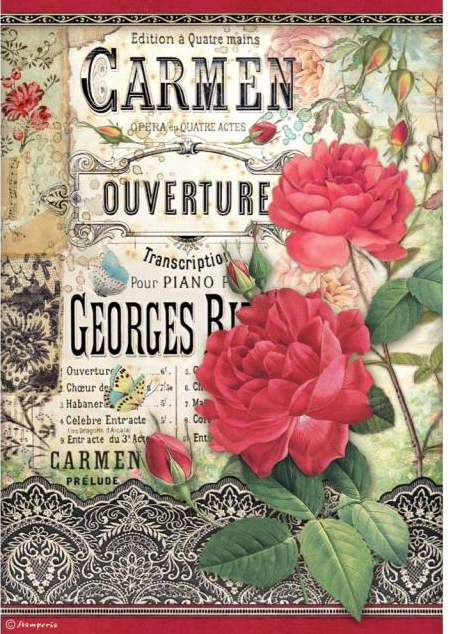 Stamperia - Desire Carmen Ouverture Decoupage 8.5x7.5"