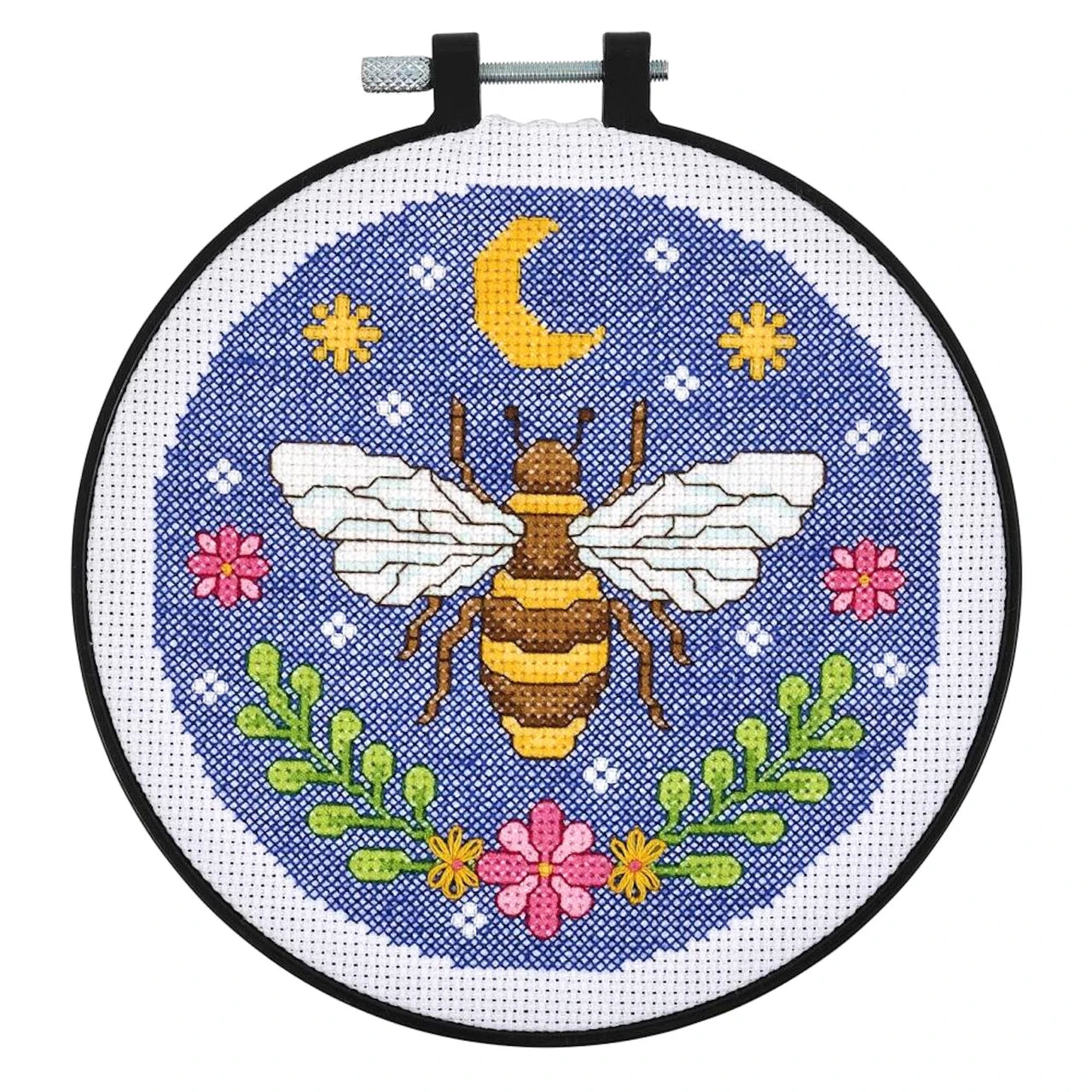 Bucilla Mindful Counted Cross Stitch Kit 6" Round Expressive