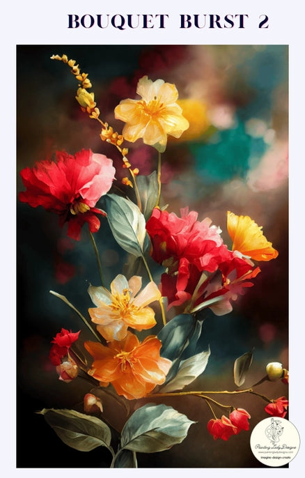 Painting Lady Boquet Burst