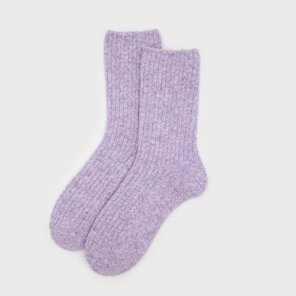 Soft Knitted Socks Lavender