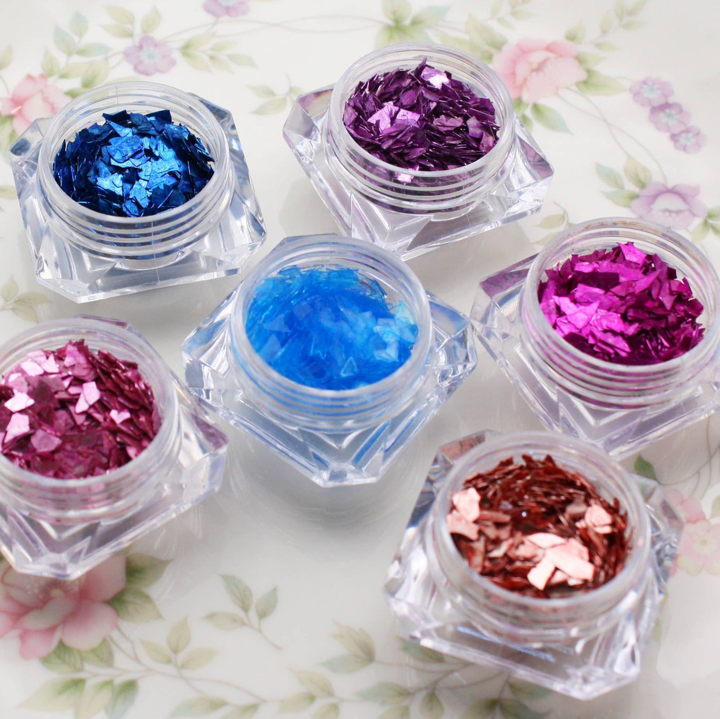 Meyer Super Shards Glitters Pinks and Blues 6 Glitters