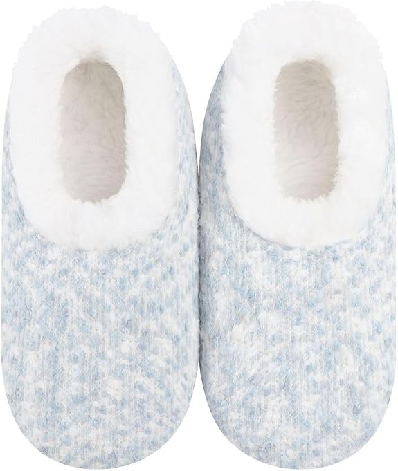 Snoozies! - Pale Blue Confetti Slippers - Size Variety