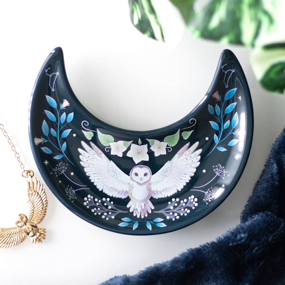 Something Different Wholesale Crescent Moon Owl Trinket Dish