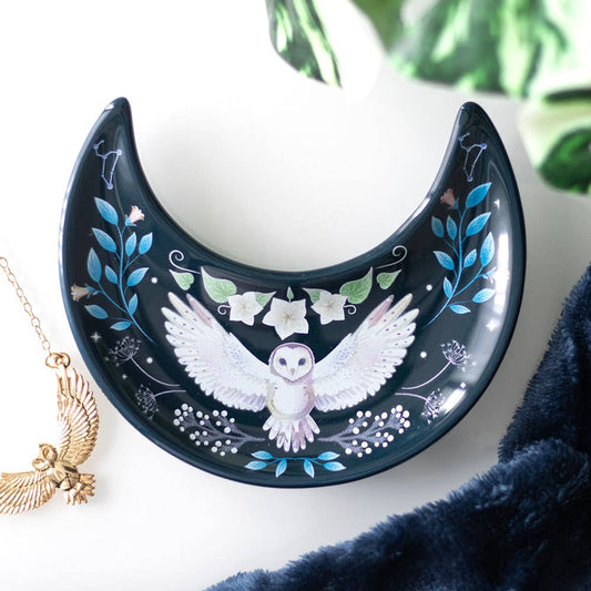 Something Different Wholesale Crescent Moon Owl Trinket Dish