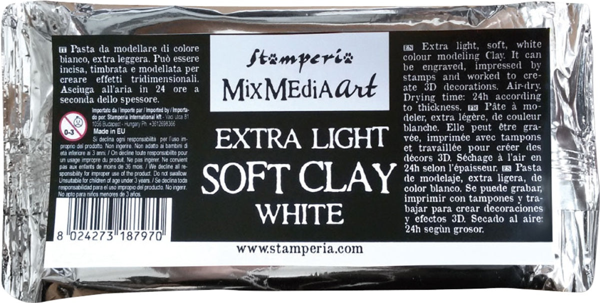 Stamperia Extra Light Soft Clay White