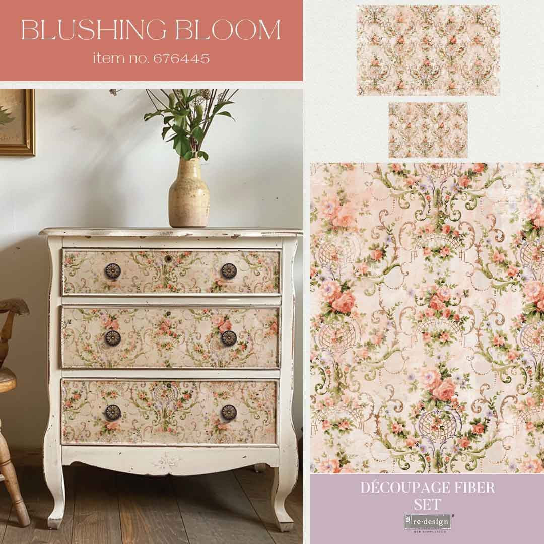 Redesign Decoupage Fiber Blushing Bloom (Double Delight)