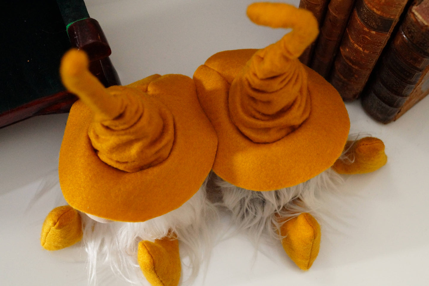 Gnomevillestudios - Fall Wizard Gnomes – All-Season Magical Book Shelf decor