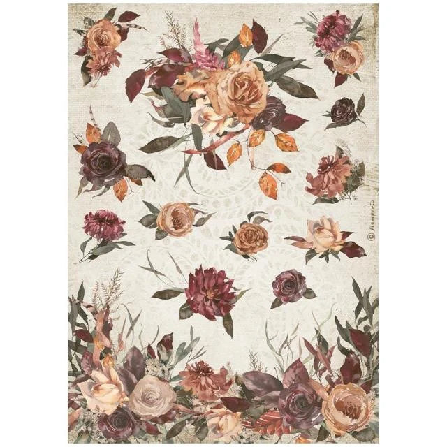 Stamperia ~ A4 Rice Paper - Our Way Fiori