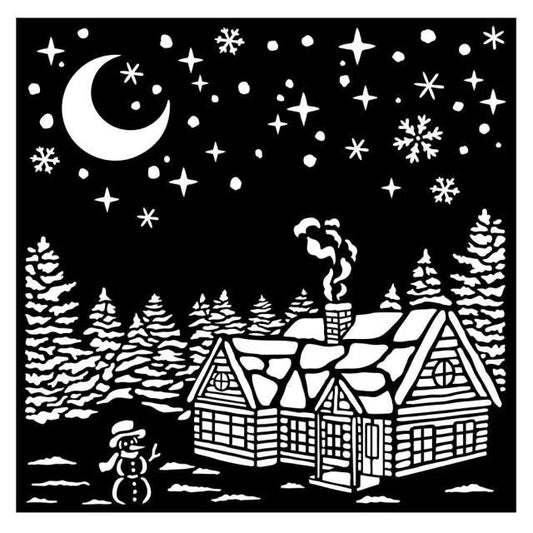 Thick Stencil, Christmas Village