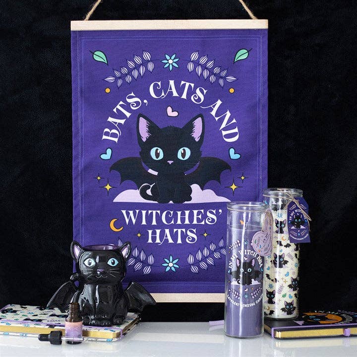 Something Different Wholesale Bats, Cats and Witches' Hats Fabric Wall Hanging