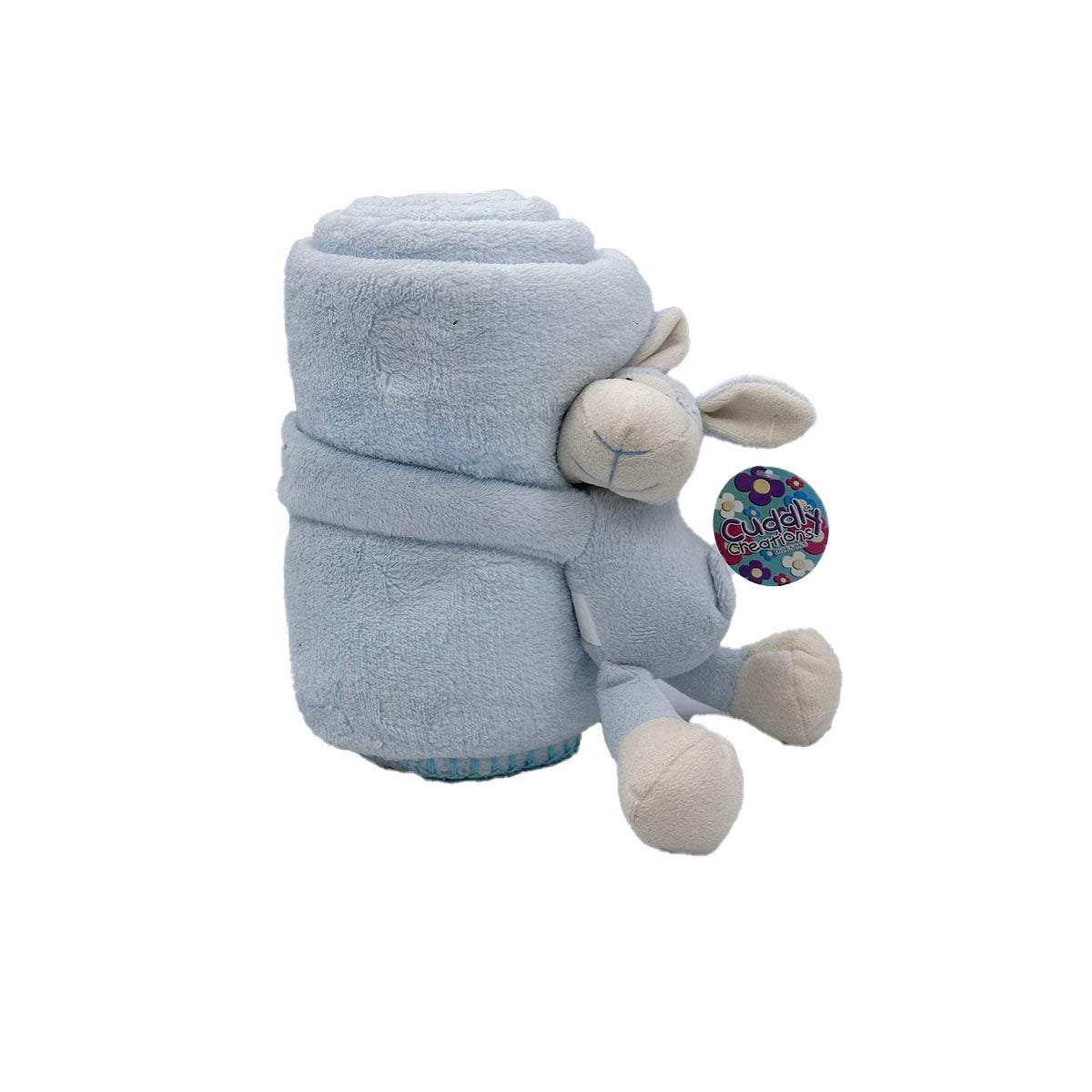 Blue Lamb With Blue Fleece Blanket