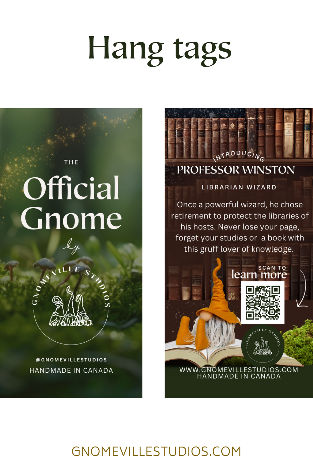 Gnomevillestudios - Fall Wizard Gnomes – All-Season Magical Book Shelf decor