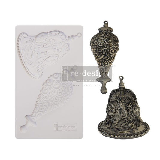 Re-Design With Prima® Decor Mould - Silver Bells 5x8"