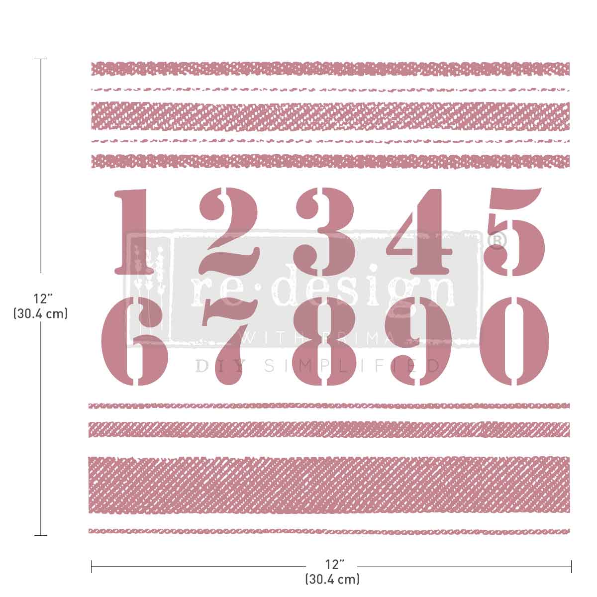 Re-Design With Prima® Clearly Aligned Decor Stamps - Stripes 12x12"