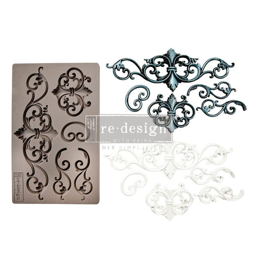 Re-Design With Prima® Decor Moulds - Tillden Flourish 5x8"