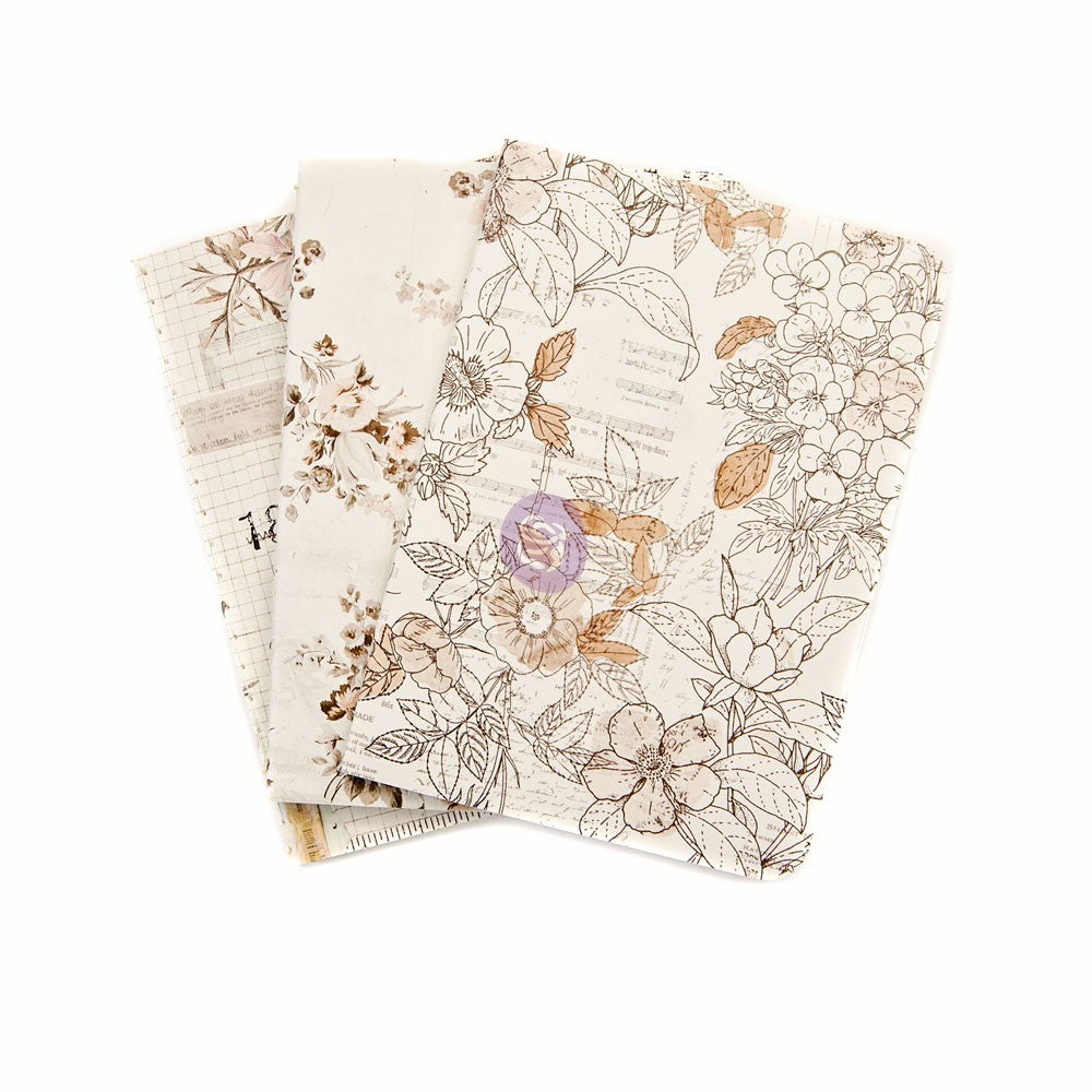 Prima Traveler's Journal Notebook Set, Pretty Pale 3 Piece