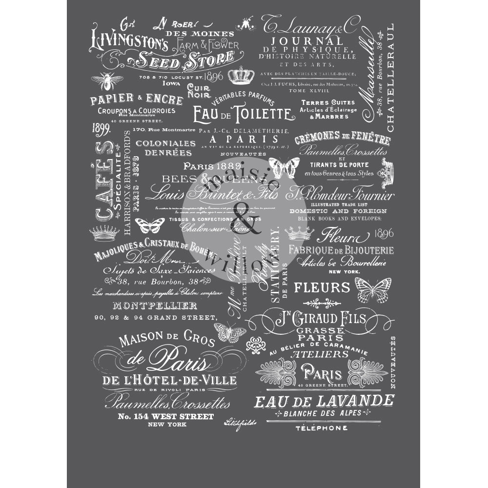 Re-Design With Prima® Decor Transfers - Maisie & Willow - Delightful Labels 17x24"