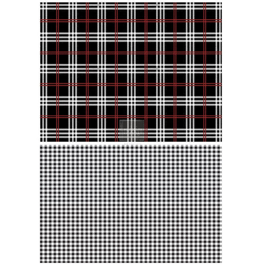 REDESIGN DECOR TRANSFER, GINGHAM BLACK
