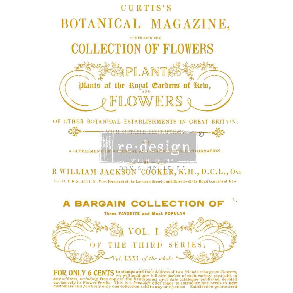 Re-Design With Prima® Decor Transfer - Flower Collector 24x34"